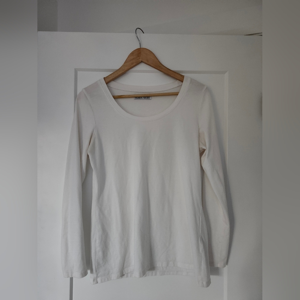 Classic White Long Sleeve Top - Made In Canada